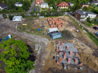 widok z góry, budowa domu L i K