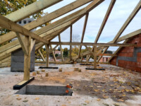 Więźba dachowa na budynku F