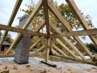 Więźba dachowa na budynku F